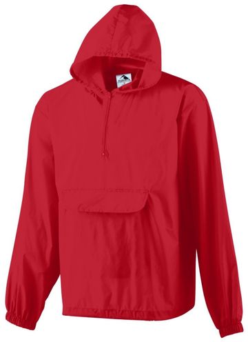 Augusta Hooded Nylon Half Zip Pullover Pouch Jacket